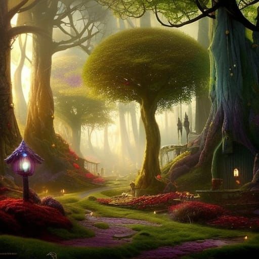 Colorful Wonderland: A Photorealistic Fantasy Landscape