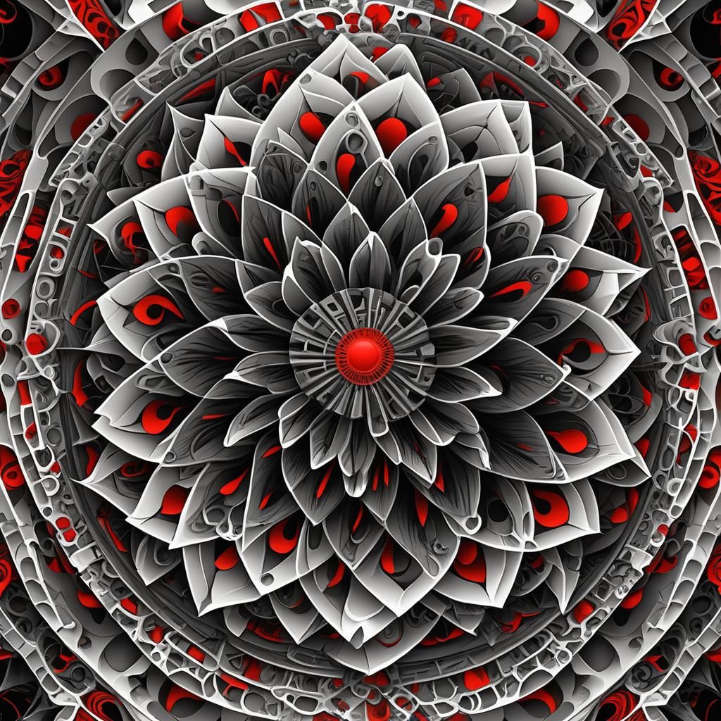 Abstract Fractal Fan Unfolding in White Cube