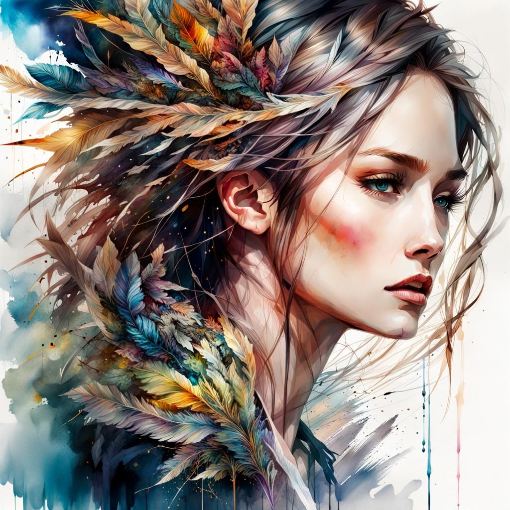 Dramatic Tornado in Watercolor Art Style