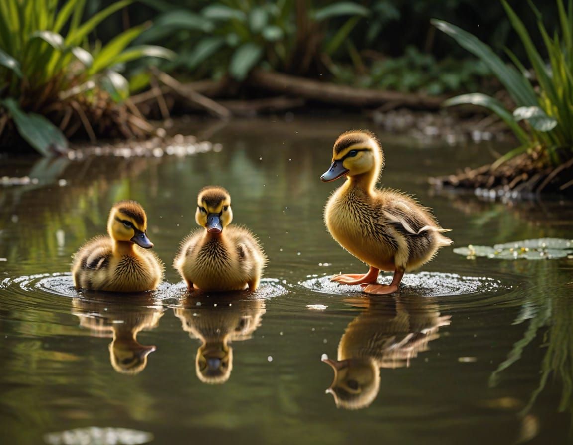 Dancing Duckling: A Masterpiece of Colorful Detail