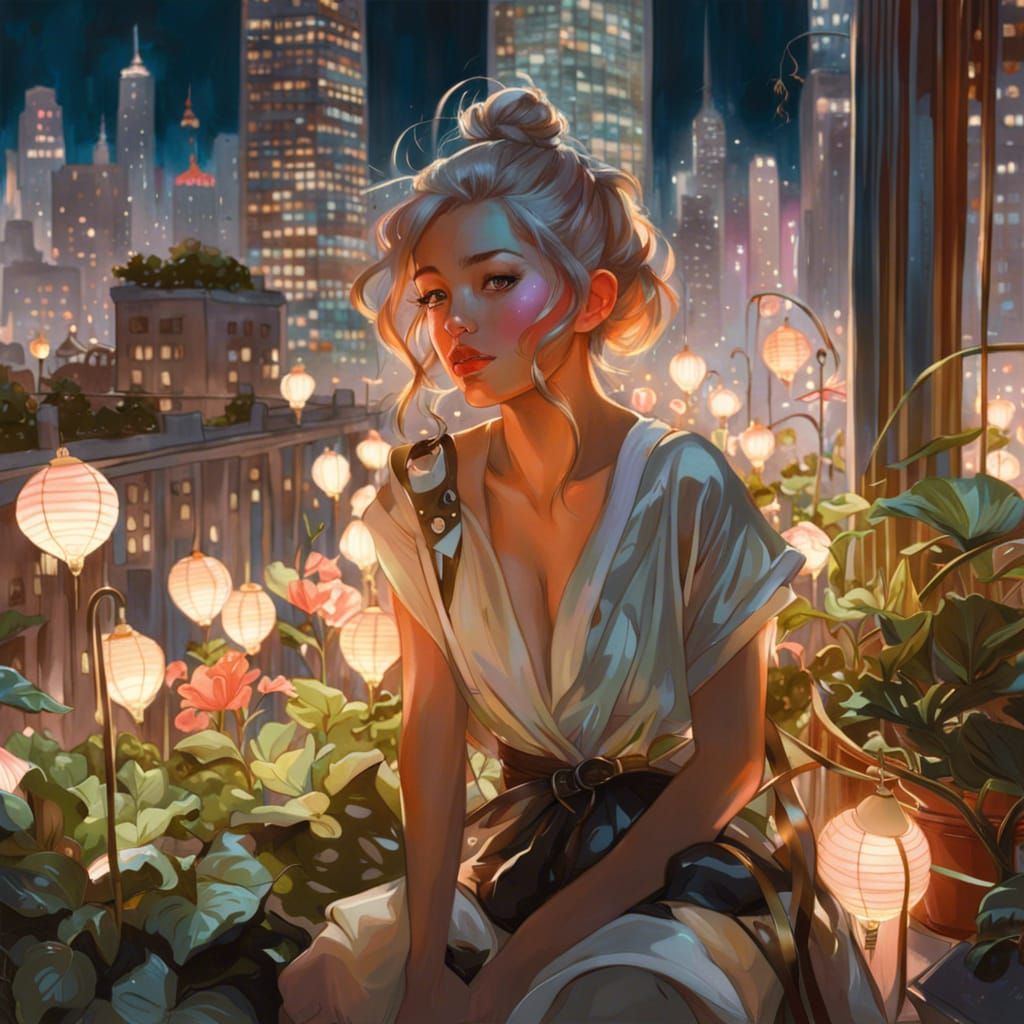 Magical Fairy Garden on Urban Rooftop