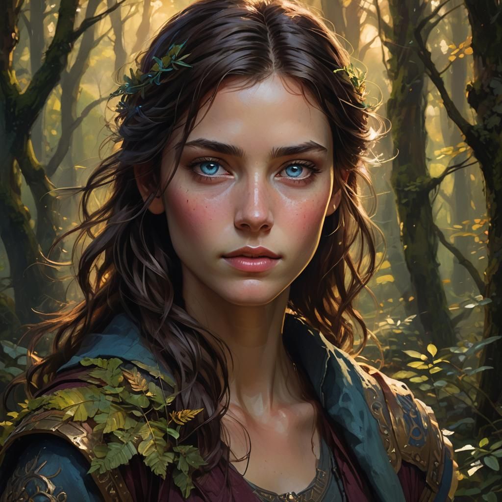 Portrait in Golden Light, Artgerm Style