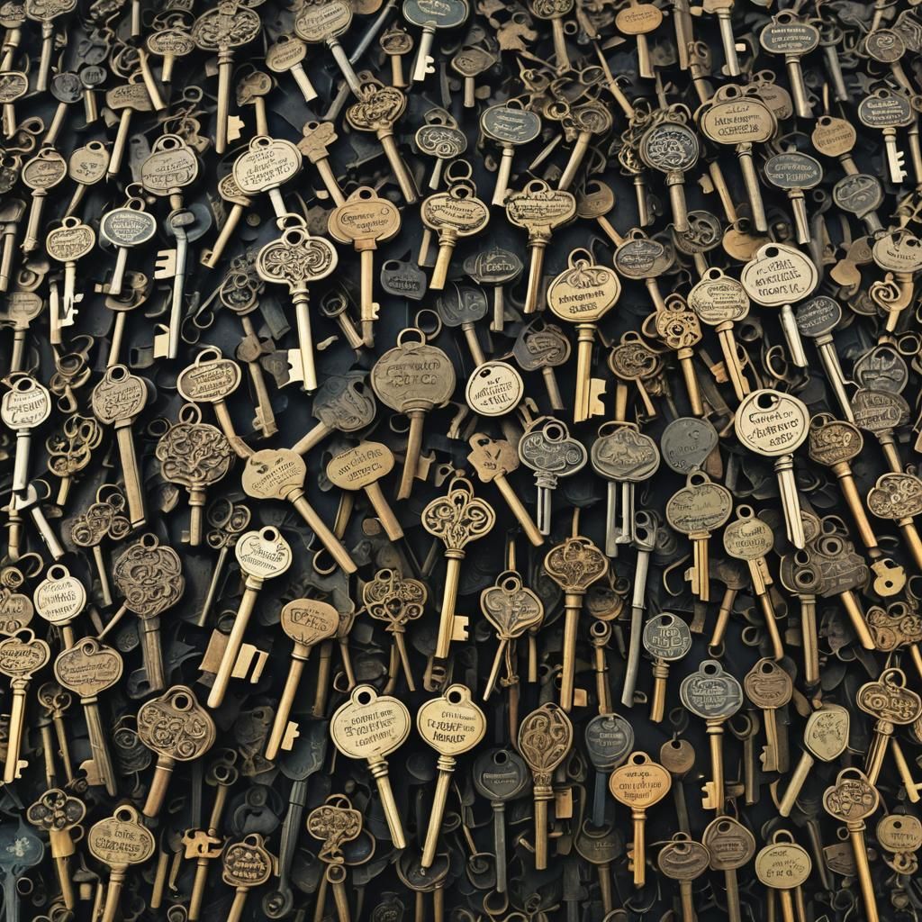 Collection of Antique Keys: Unlock Hidden Worlds