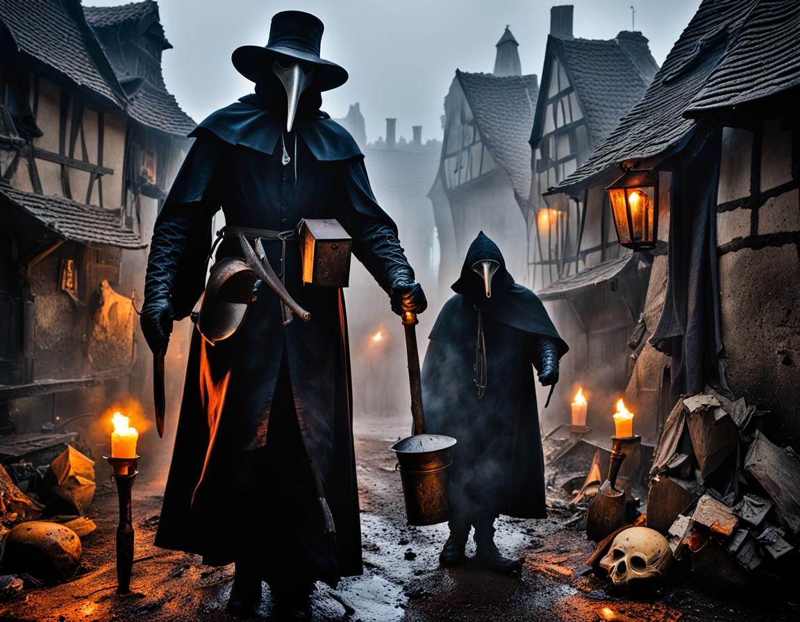 Medieval Plague Doctor in Dark Fantasy Concept Art