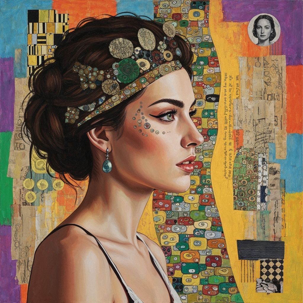 Woman Portrait in Graphic Art Style