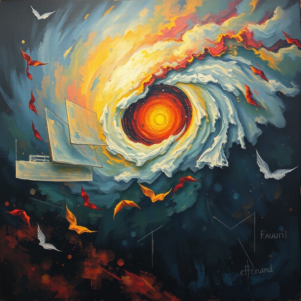 Tormented Hurricane with Spectral Texture in Emo Style