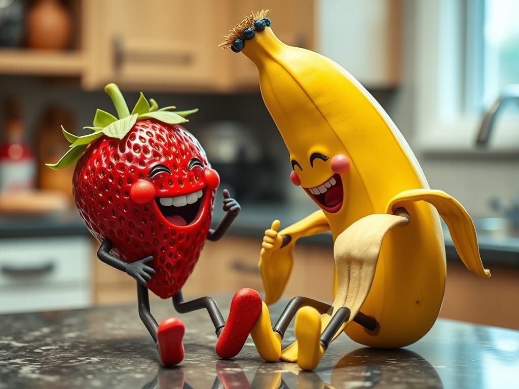 Jolly Fruit Friends Share Hilarious Jokes