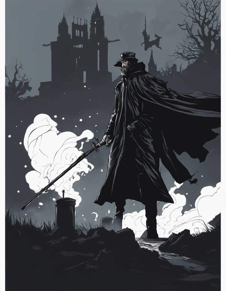 Noir Graphic Novel Cover: Harry Dresden in Battle