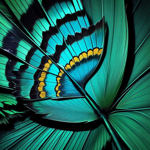Surreal Peacock Feather Transformation in High-Contrast Rayo...
