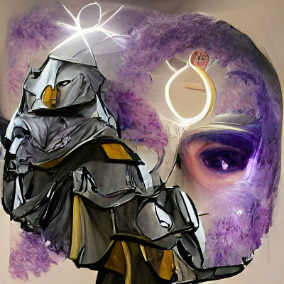 Warforged Celestial Warlock with Halo Artwork