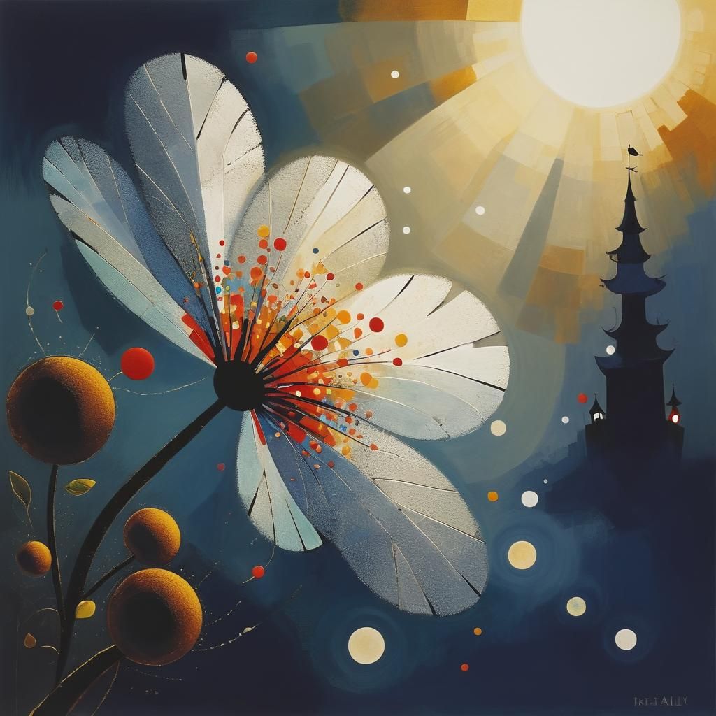 Folk Art Meets Abstract Isometric Design