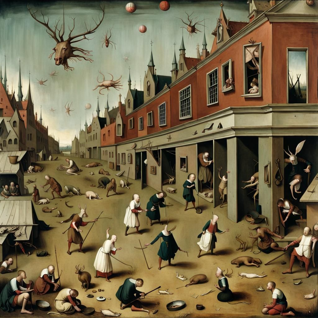 Hieronymus Bosch Style Conceptual Mayhem