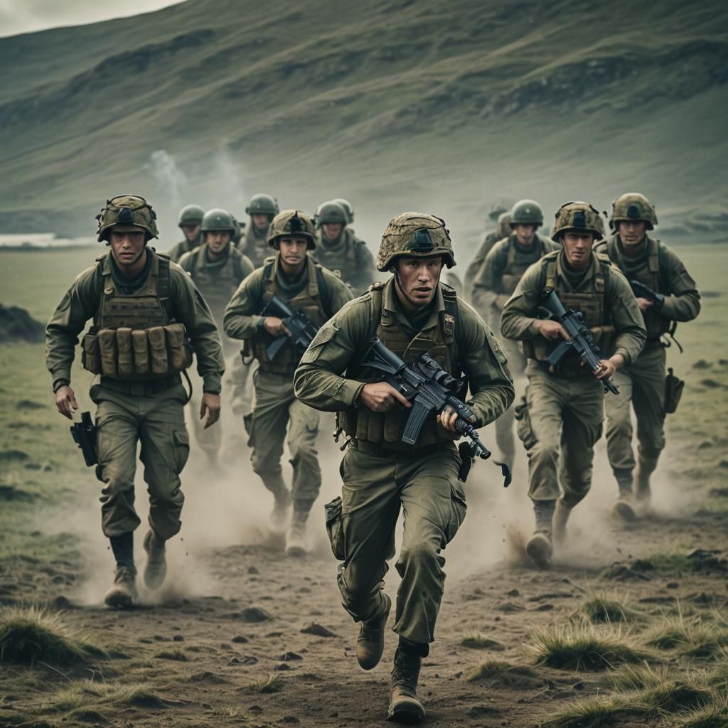 Cinematic Film Still of 2024 Royal Marines