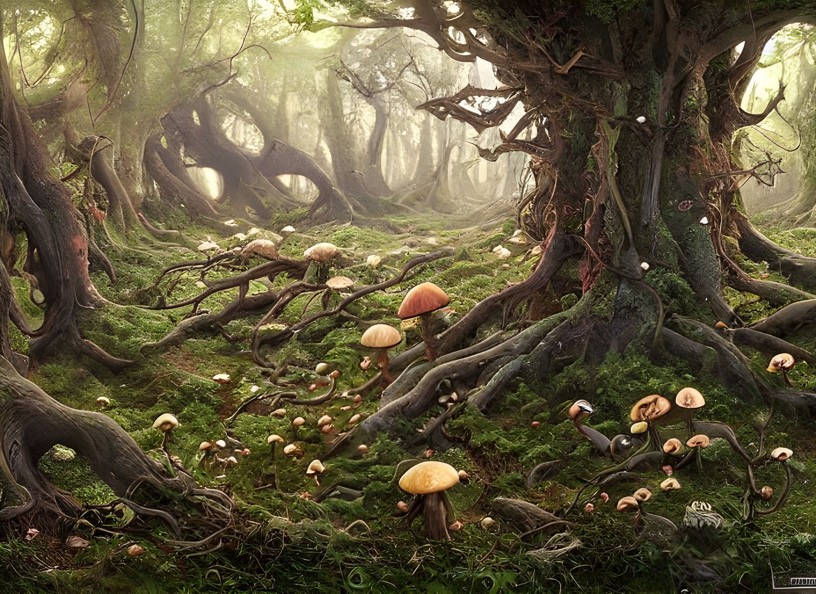 Mystical Forest: A Medieval Fairytale Painting