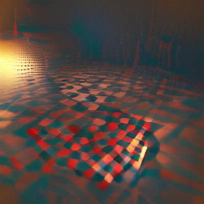 Abstract Checkerboard Dance in 3D