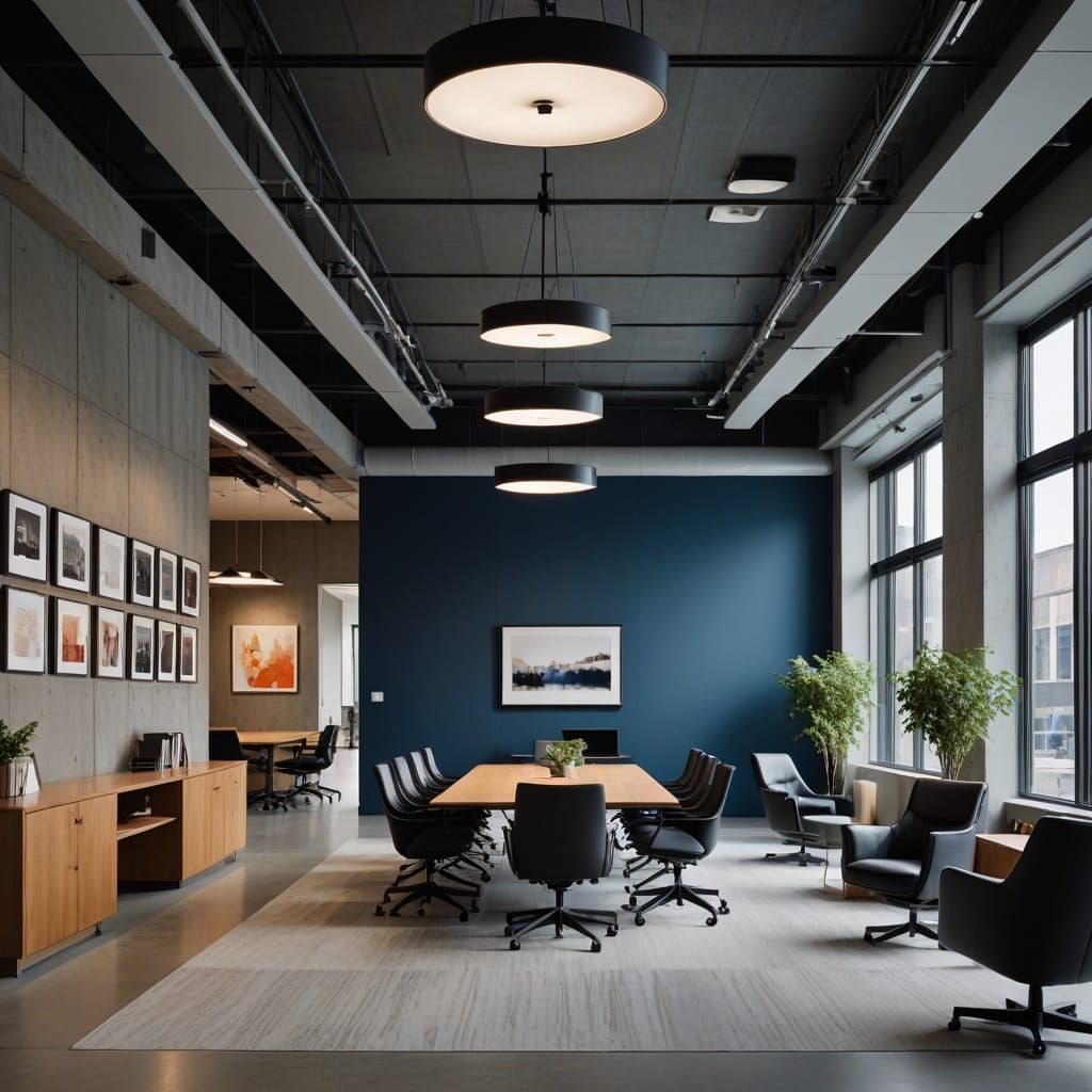 Dynamic Corporate Teamwork in Modern Office