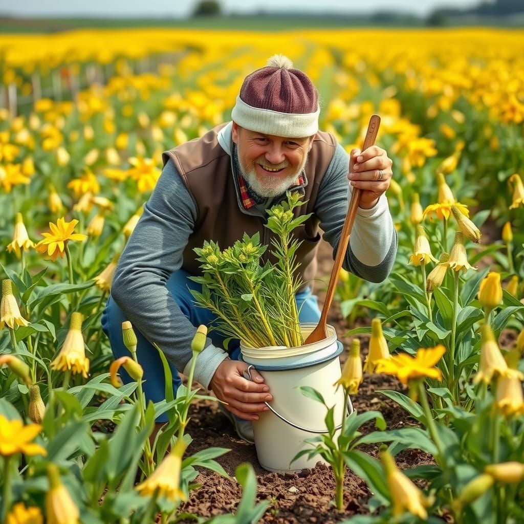 Mayonnaise Farmers Harvesting Hybrid Plants