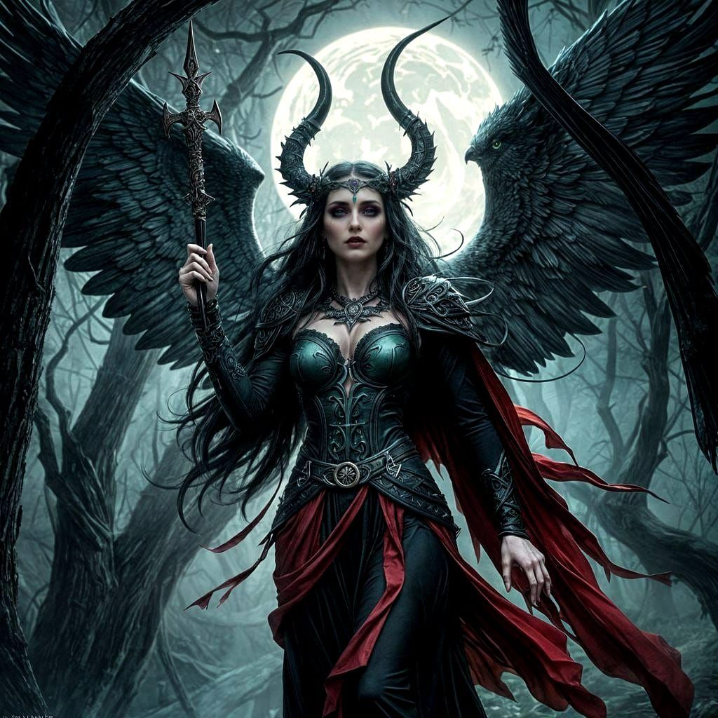 Morrigan: Celtic Goddess in Ethereal Digital Art