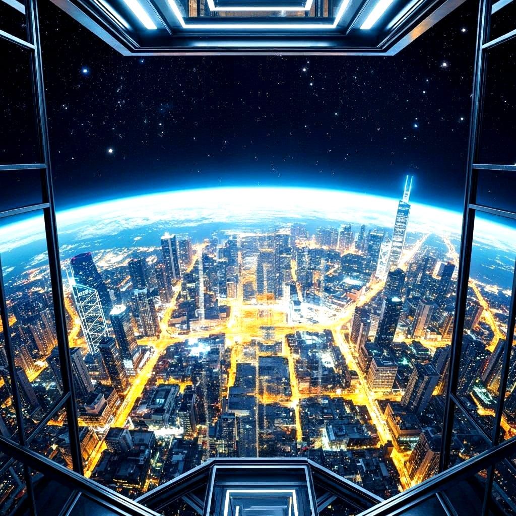 Futuristic City Planet in Science Fiction Art