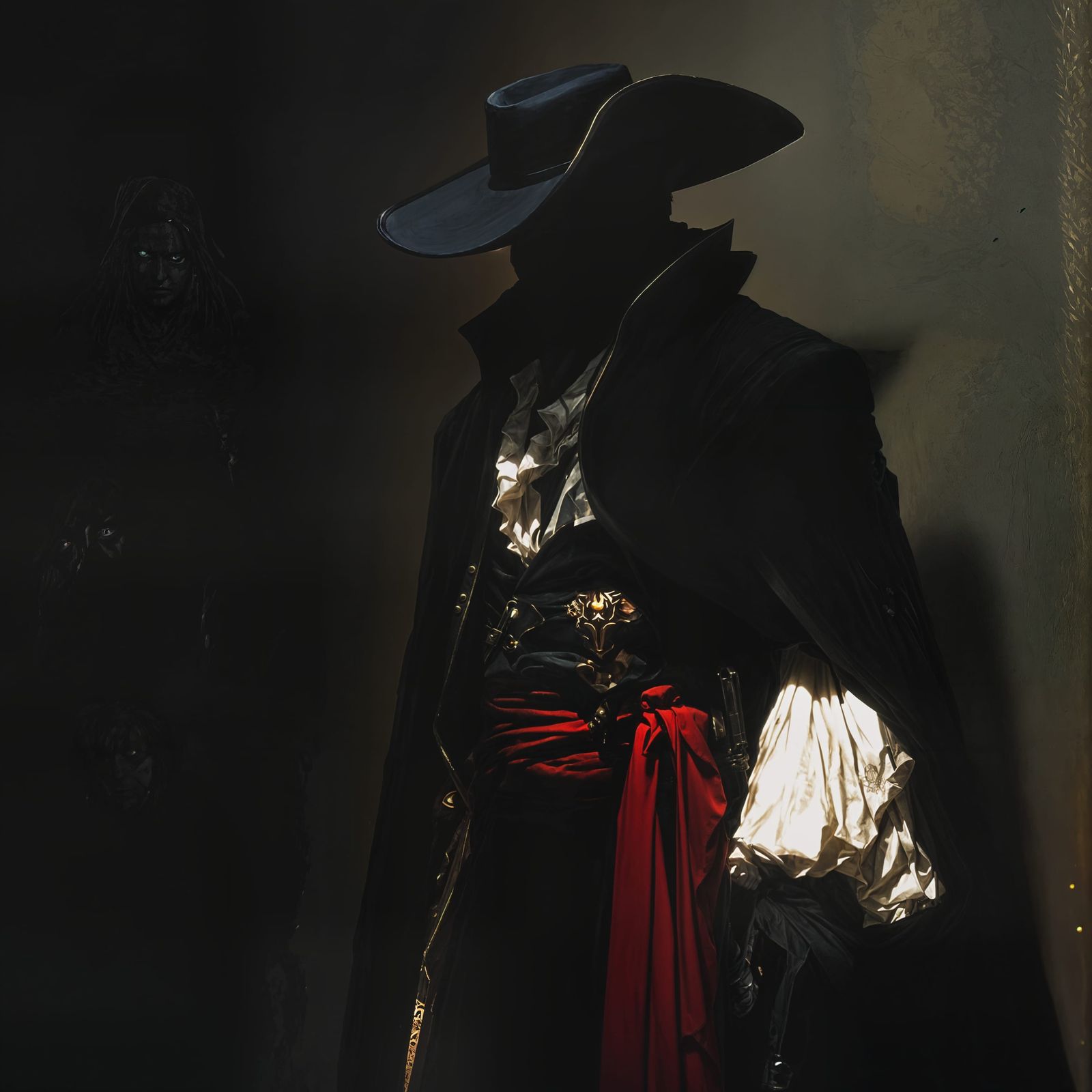 Mysterious Figure Lurks in Darkness