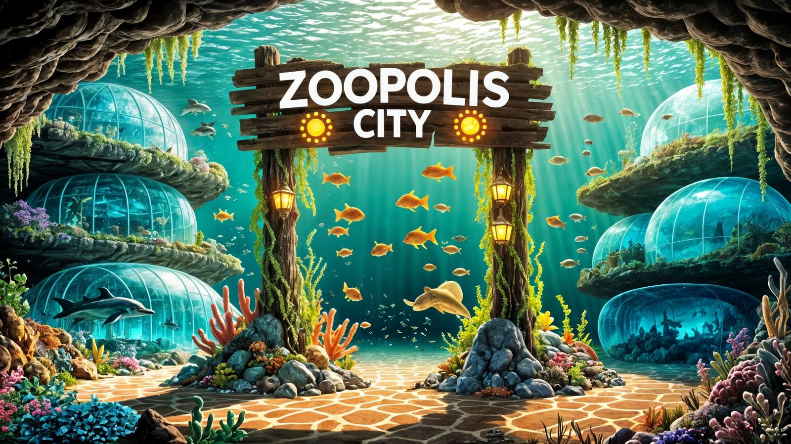 Zoopolis City: A Glowing Underwater Ghibli Utopia