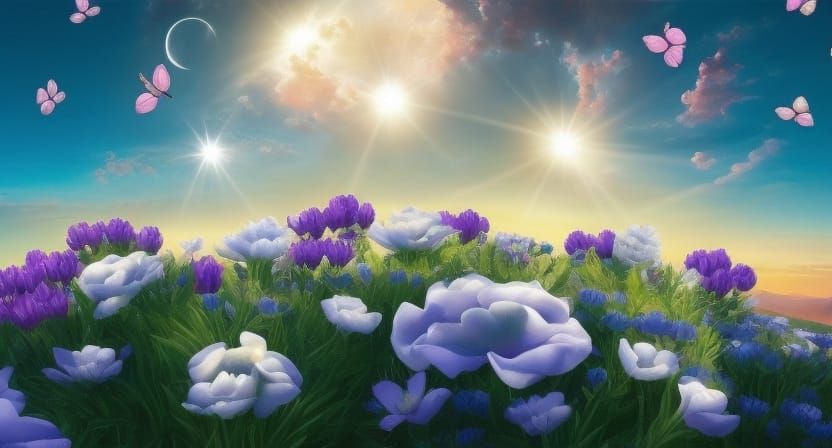 Yin Yang Symbol in Art Nouveau Style