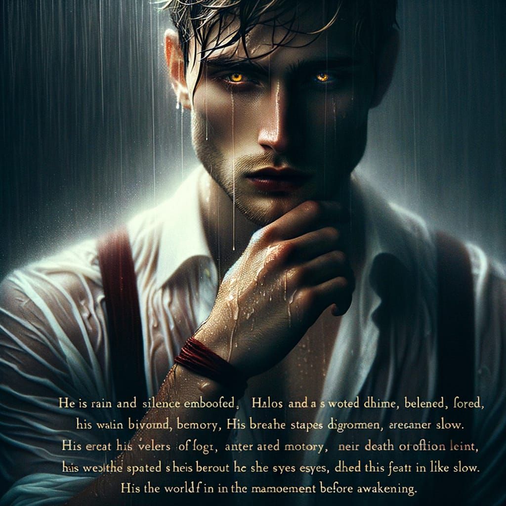 Figure in Rain: A Moment of Stillness