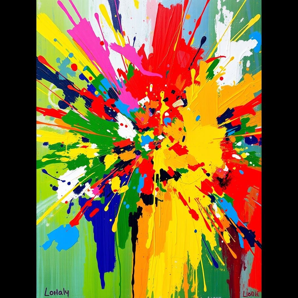 Vibrant Abstract Celebration of Energy and Movement