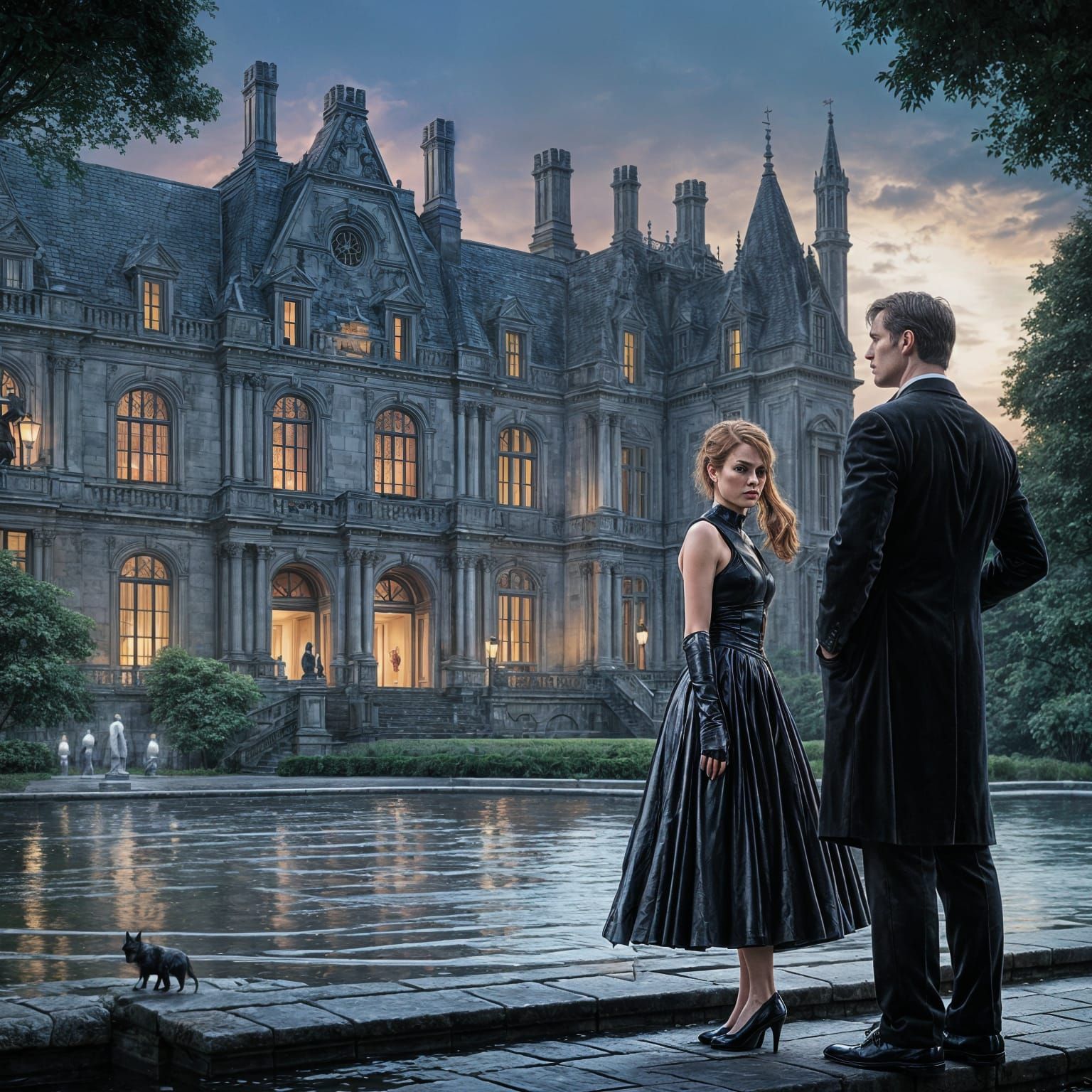 Harvey Dent and Keira Wayne Comic Book Art