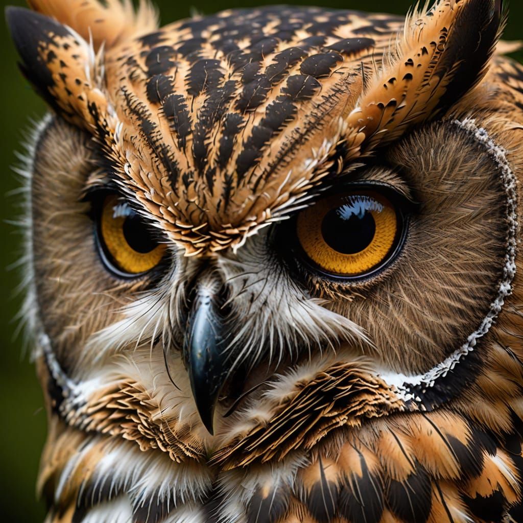 Owl Eye Up Close in Vivid Detail