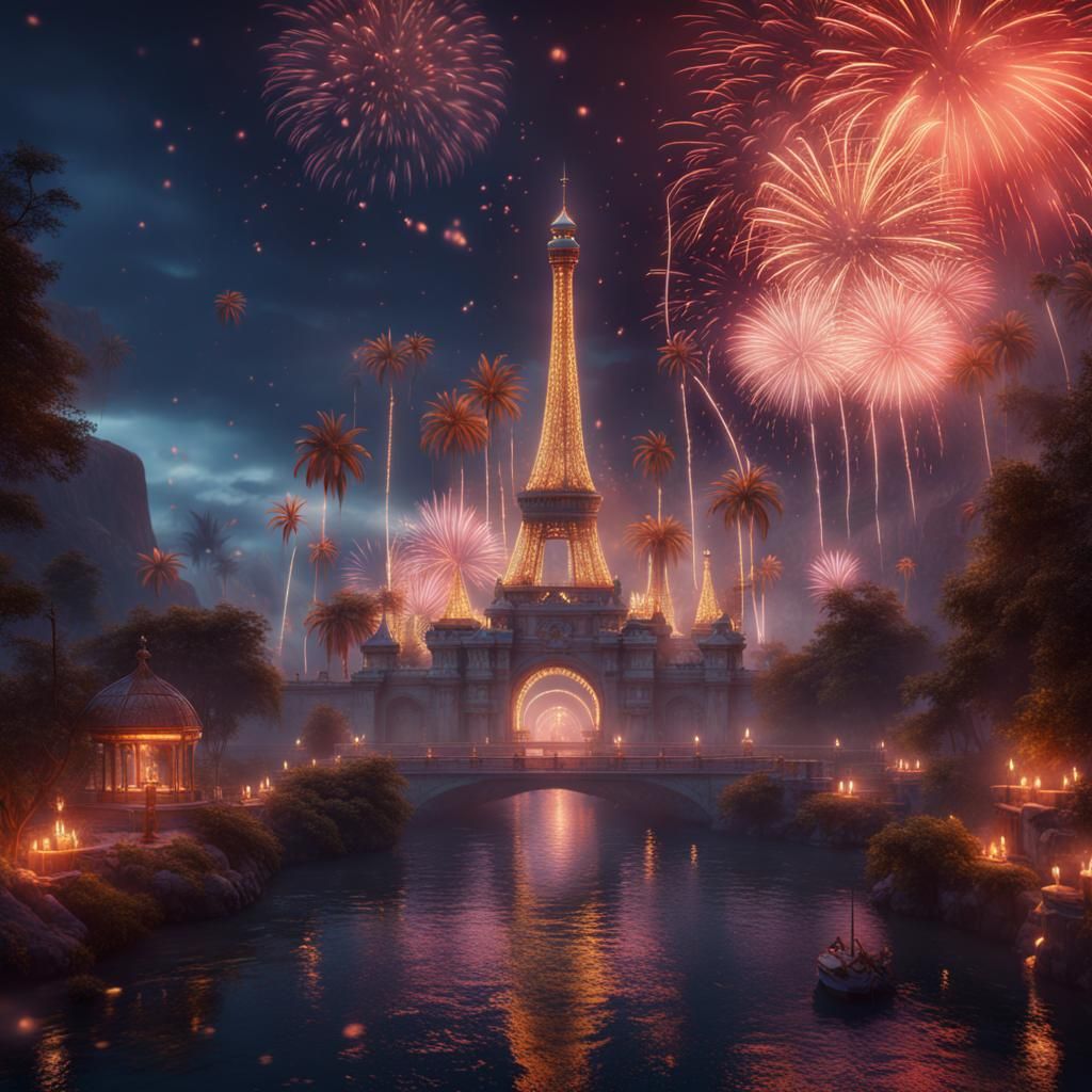 Happy New Year 2024: Fantastical Digital Art