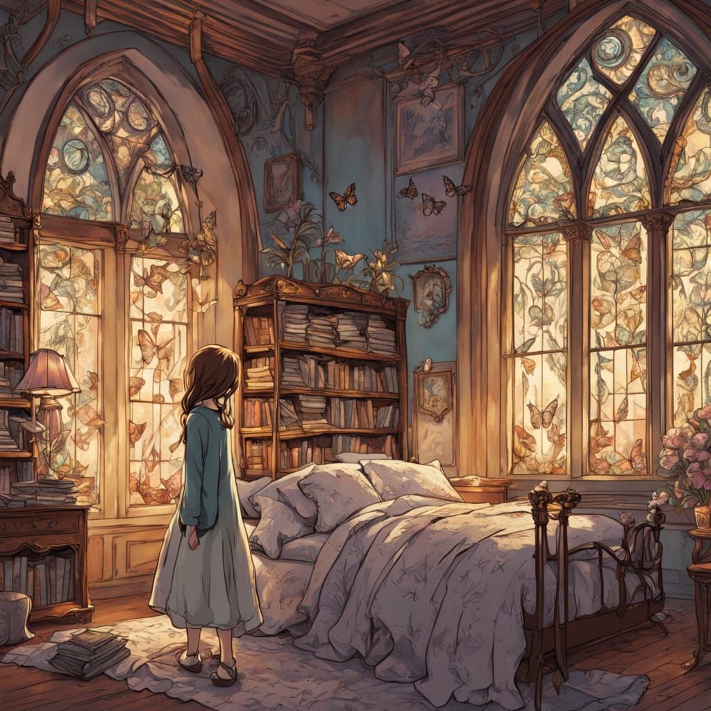 Whimsical Awakening: A Ghibli-Inspired Bedroom Scene