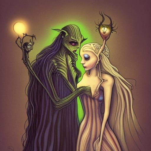 creatures,Couple , shadow , protectors seen in shadows, Tim ...