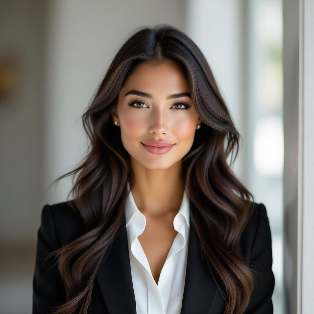 Elegant Portrait of a Young Woman in Soft Lighting
