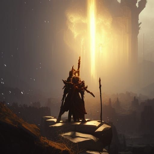 Dark Fantasy Art in Style of Alphonse Mucha