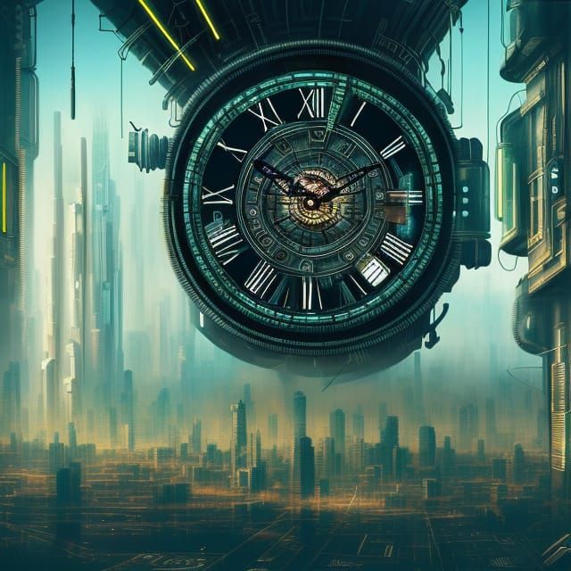 Cyberpunk clock