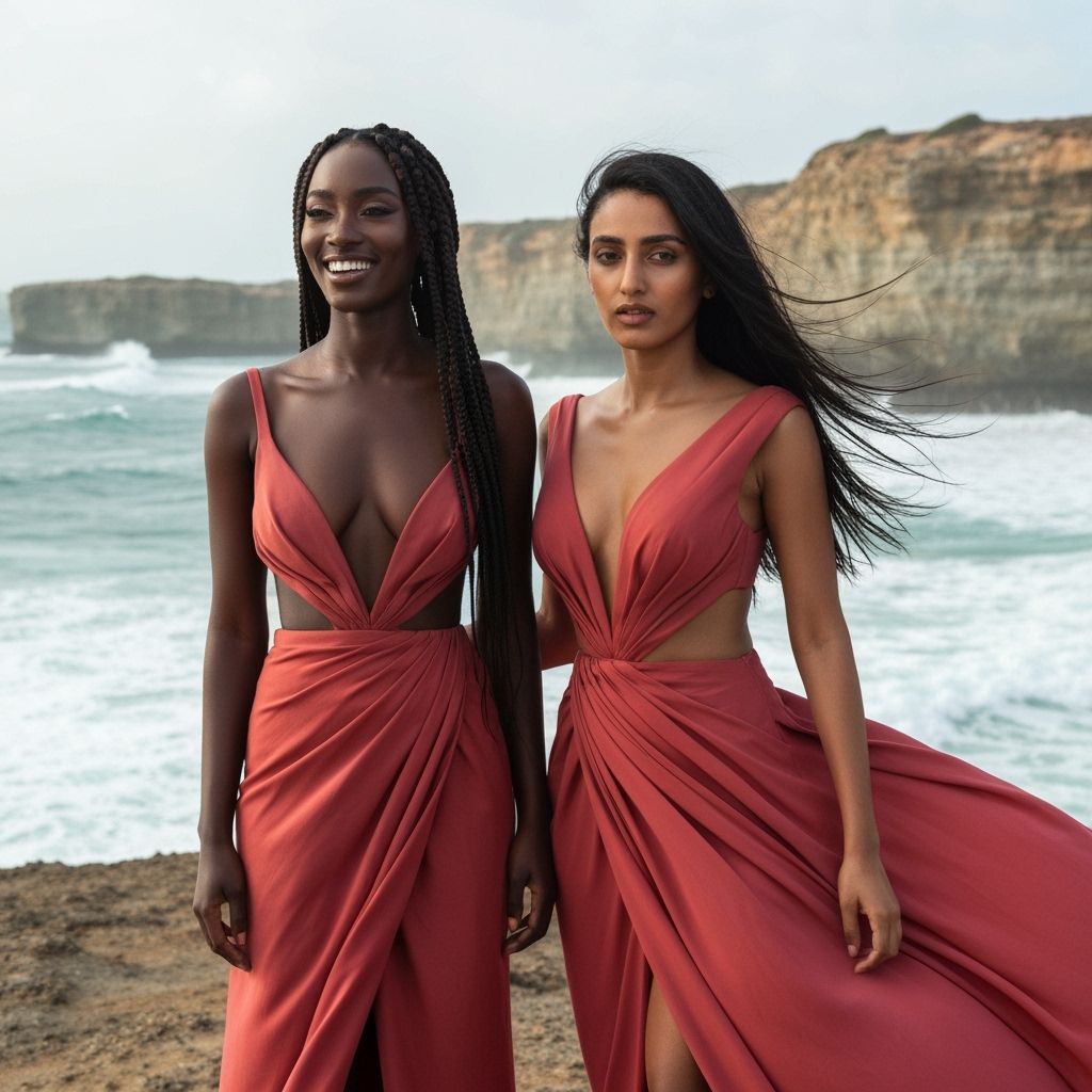 Somali Coastline: Two Women in Avant-Garde Gowns