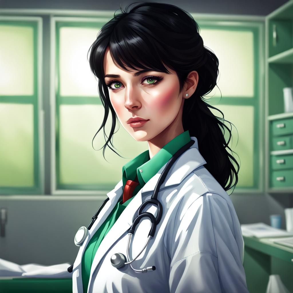 Beautiful Female Doctor in Uniform