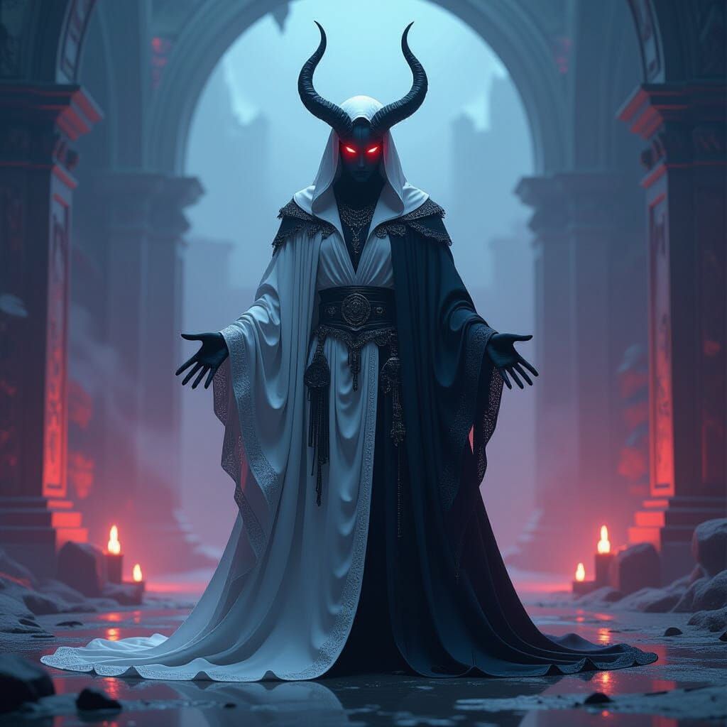 Ethereal Ghost Demon in Maximalist Digital Matte Painting St...