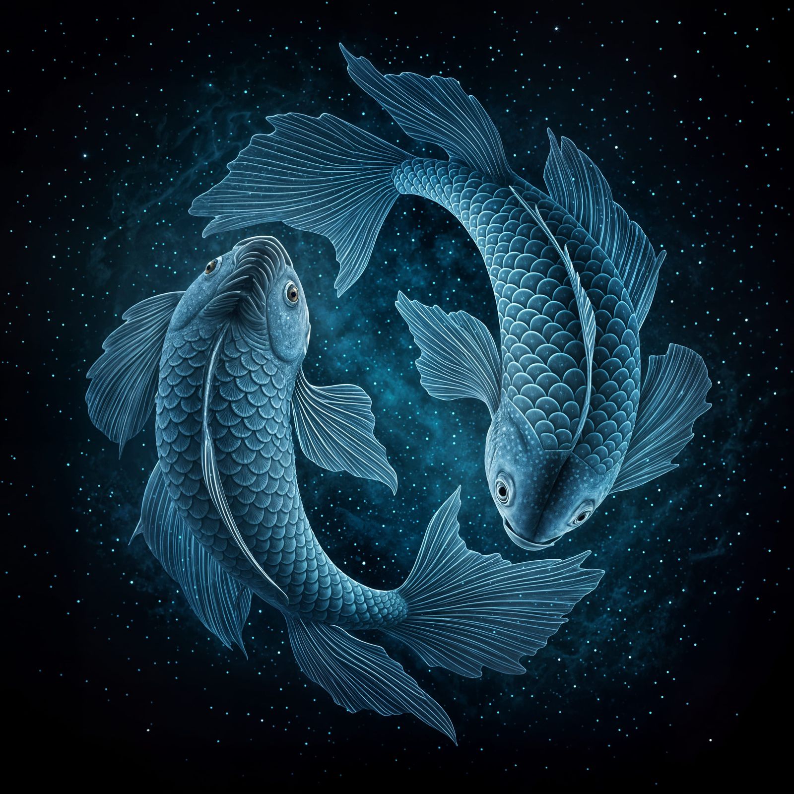 Celestial Fish in Luminous Harmony