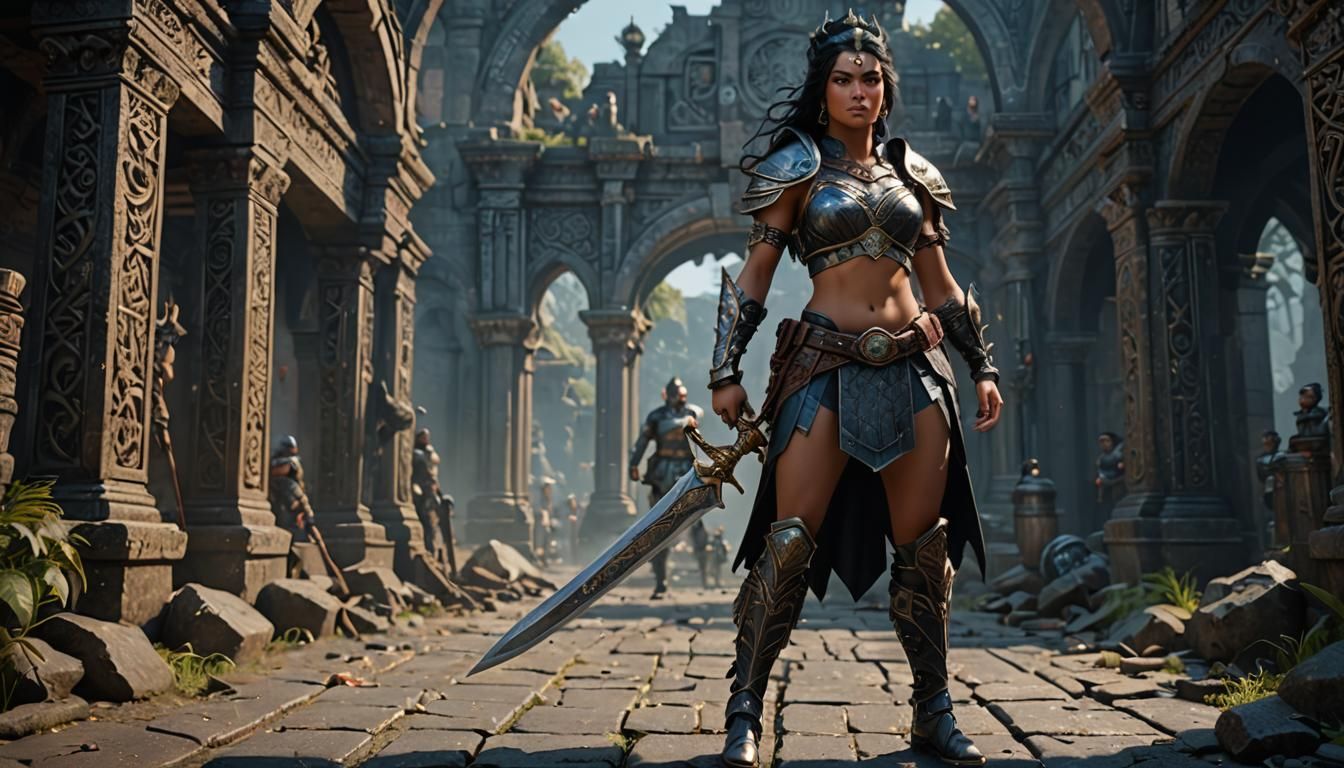 Fleshpunk Warrior Princess in 8K Resolution