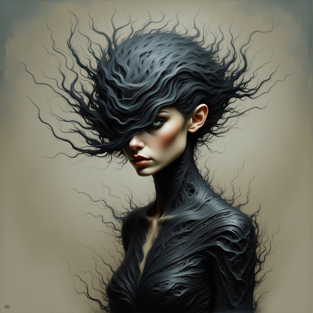 Hollow Spark of Life in Stylized Seascape