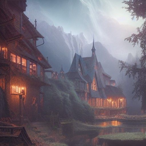 Lush Jungle Matte Painting in 8K Resolution