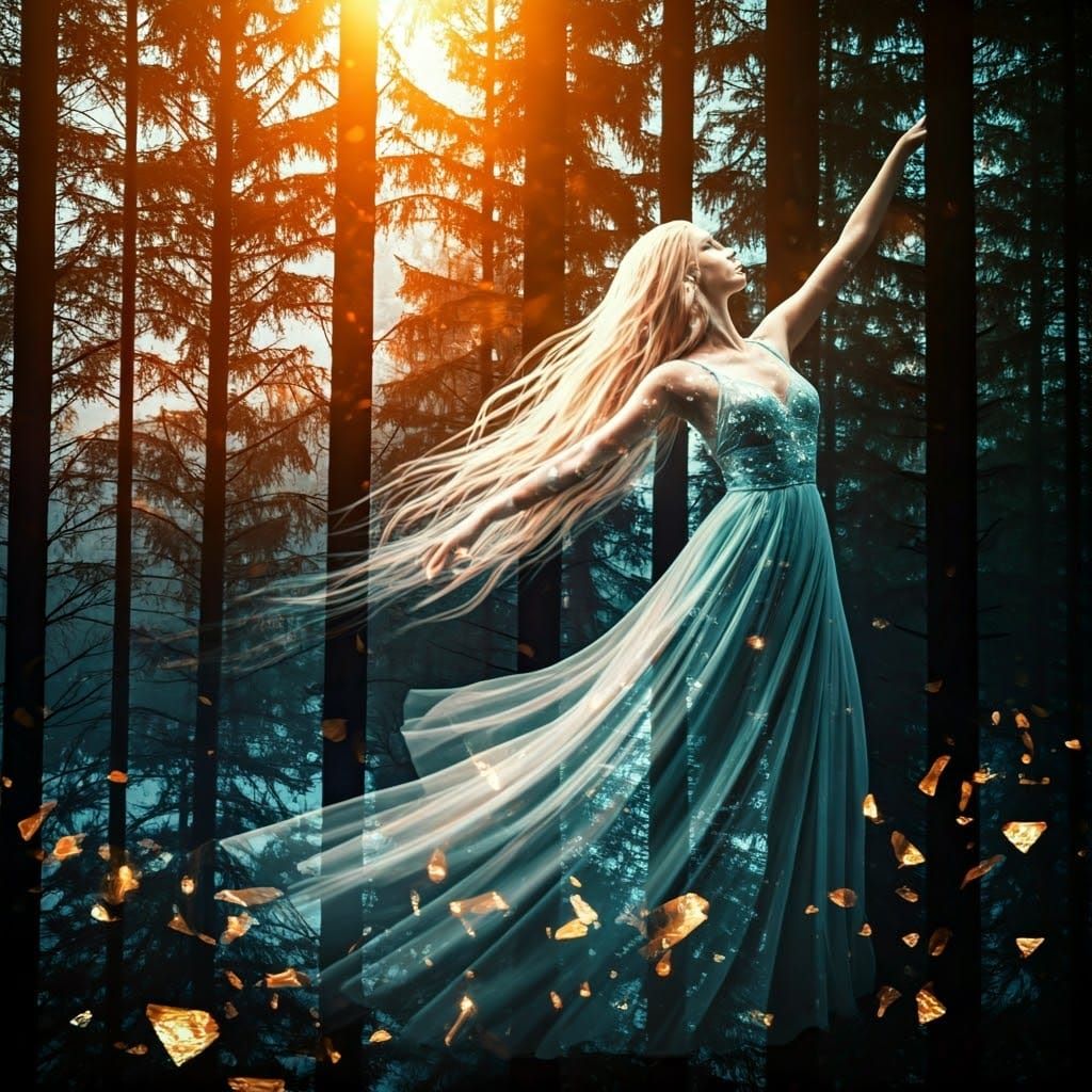 Ethereal Trees Morph into Dancing Sirens in a Magical Double...