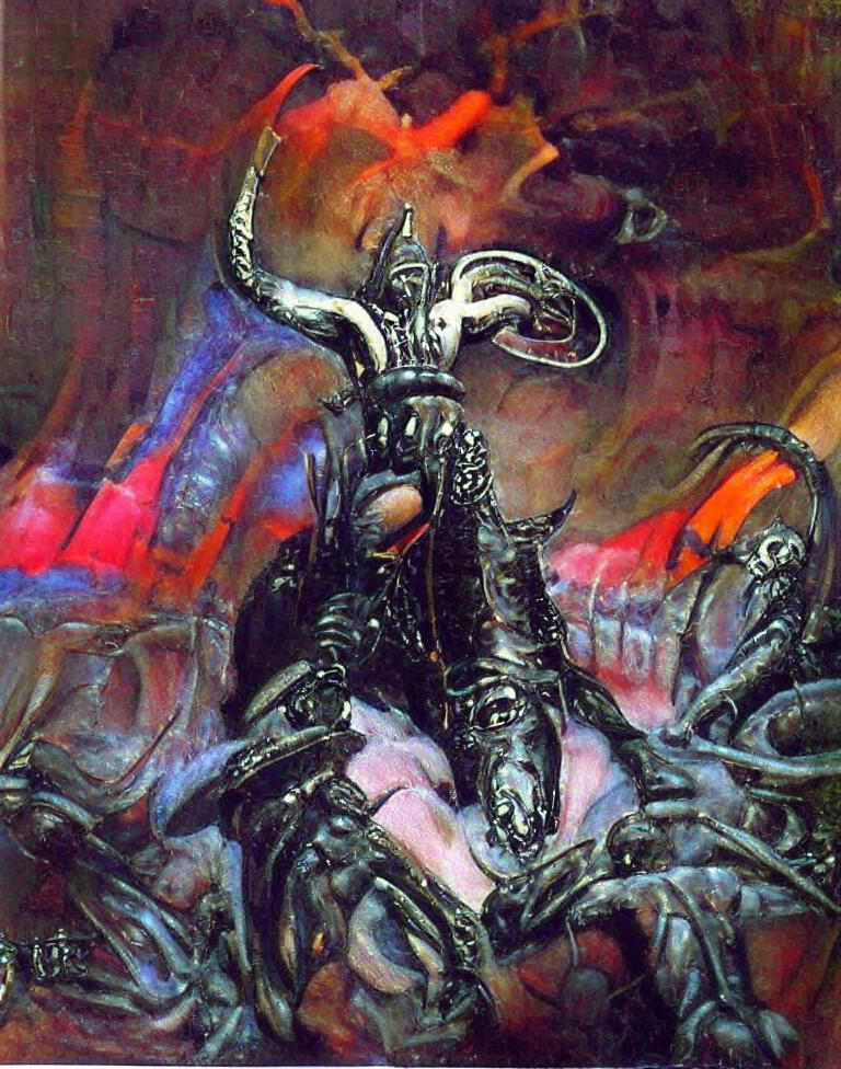 Giger Style Biomechanical Alien Landscape