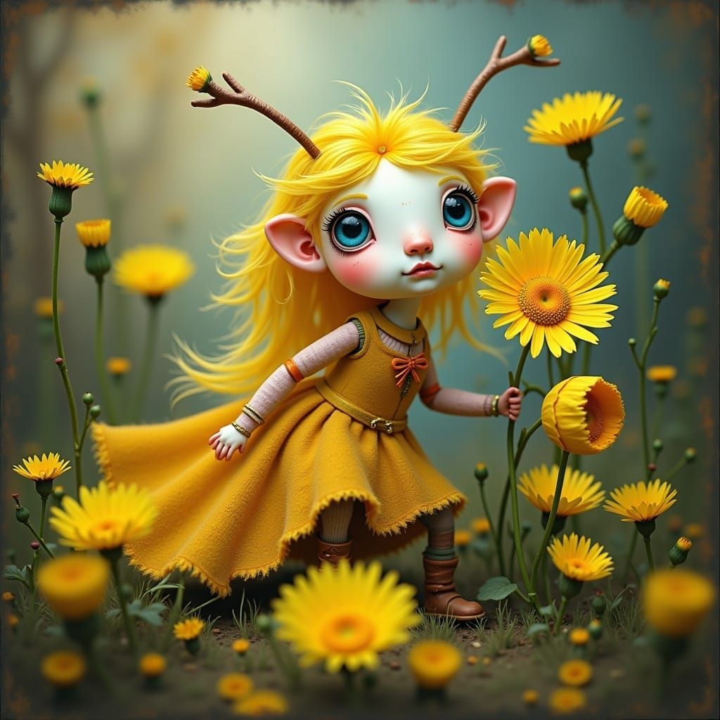 Dandelions in 19th Century Style