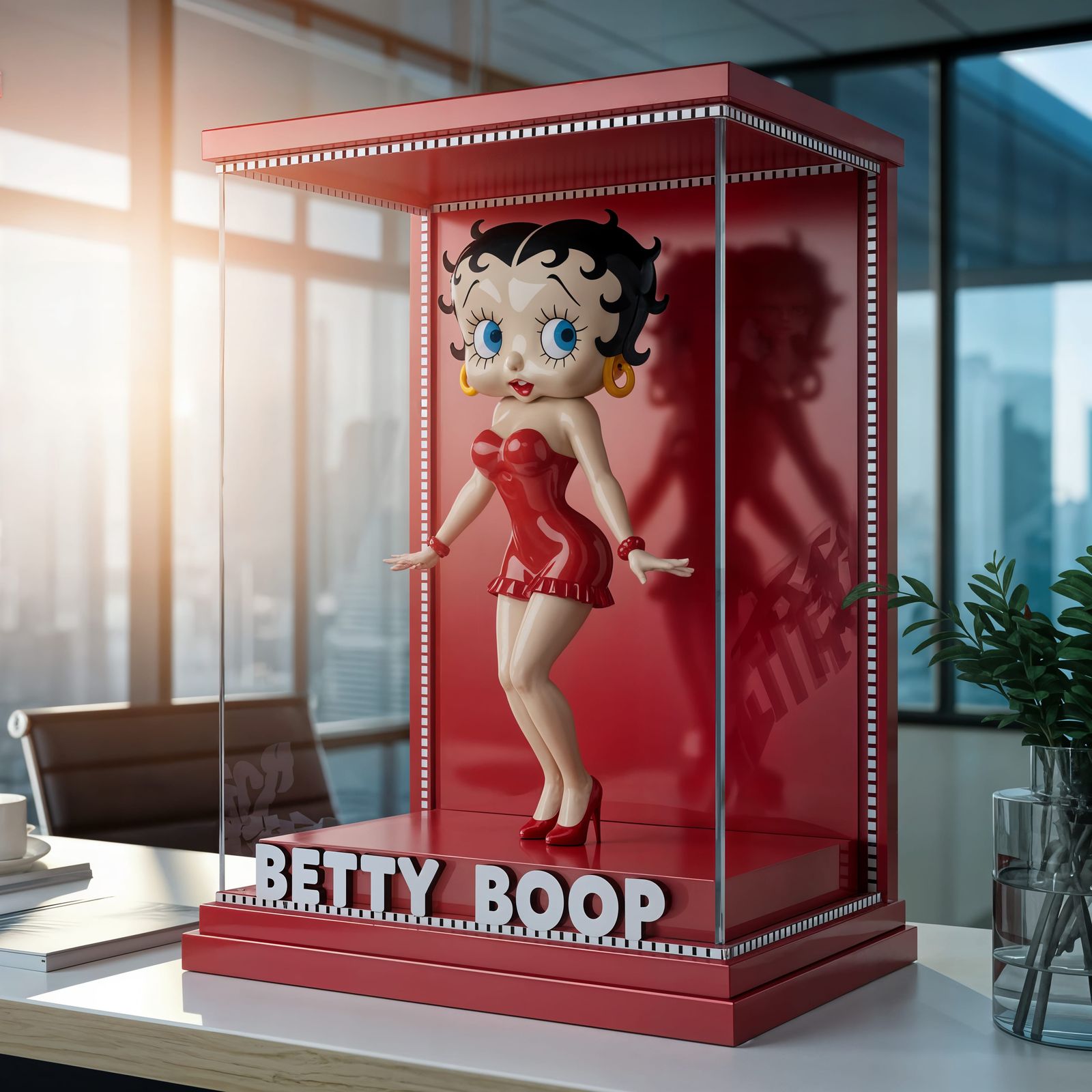 Vintage Betty Boop Collectible in Elegant Red Display Box