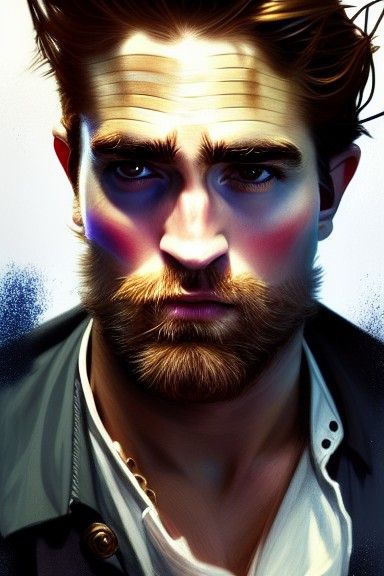 Pirate Captain Portrait in Digital Art Style