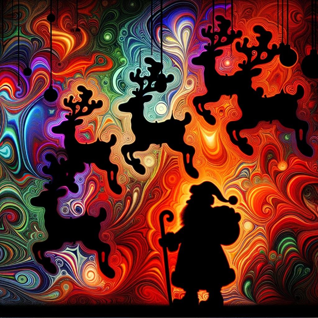 Surreal Whimsy Landscape in Vibrant Psychedelic Colors