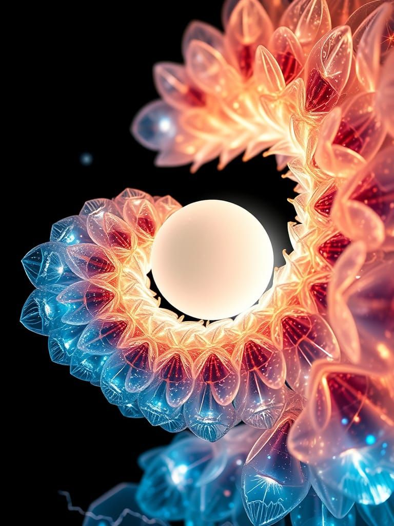 Fiber-Optic Centipede with Bioluminescent Flowers